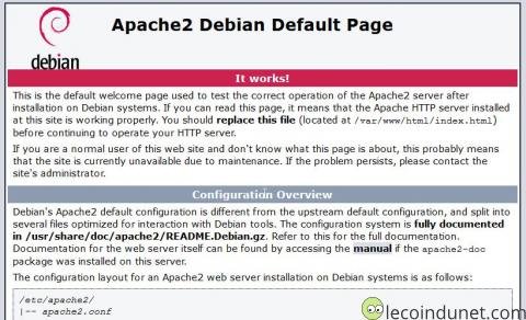 Debian - Apache it works